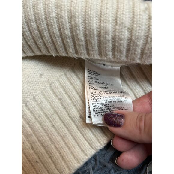 H&M Off White Oversized Wool Blend Sweater Size S - Picture 5 of 5